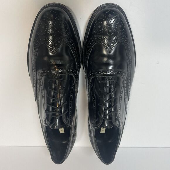 FLORSHEIM Black Lexington Oxford Wingtip Dress Shoe Men's Size 10 1/2 D 76403 - Picture 7 of 12